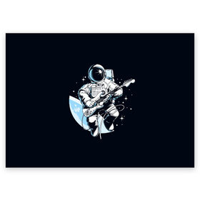 Поздравительная открытка с принтом Space rock в Санкт-Петербурге, 100% бумага | плотность бумаги 280 г/м2, матовая, на обратной стороне линовка и место для марки
 | Тематика изображения на принте: astronaut | cosmos | glare | guitar | infinity | music | planet | reflection | space suit | stars | sun | universe | астронавт | бесконечность | блик | вселенная | гитара | звезды | космонавт | космос | музыка | отражение | планета | рисунок | рок