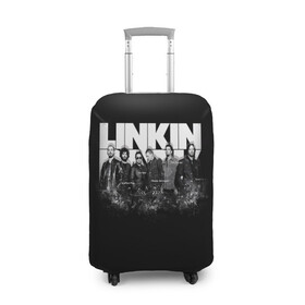 Чехол для чемодана 3D с принтом Linkin Park  в Санкт-Петербурге, 86% полиэфир, 14% спандекс | двустороннее нанесение принта, прорези для ручек и колес | американская | группа | линкин | майк шинода | метал | музыка | ню | парк | поп | рок | рэп | феникс фаррелл | честер беннингтон | электроник
