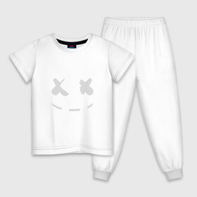 Детская пижама хлопок с принтом FORTNITE x MARSHMELLO в Санкт-Петербурге, 100% хлопок |  брюки и футболка прямого кроя, без карманов, на брюках мягкая резинка на поясе и по низу штанин
 | 