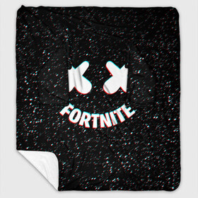 Плед с рукавами с принтом FORTNITE x MARSHMELLO в Санкт-Петербурге, 100% полиэстер | Закругленные углы, все края обработаны. Ткань не мнется и не растягивается. Размер 170*145 | Тематика изображения на принте: 2019 | armor | armour | cybersport | dj | esport | fortnite | galaxy | game | llama | logo | marshmello | space | usa | америка | броня | галакт | игра | киберспорт | клубная музыка | лама | маршмелло |