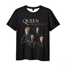 Мужская футболка 3D с принтом Queen в Санкт-Петербурге, 100% полиэфир | прямой крой, круглый вырез горловины, длина до линии бедер | queen | богемская рапсодия | брайан мэи | британская | группа | королева | роджер тейлор | рок | фредди меркьюри