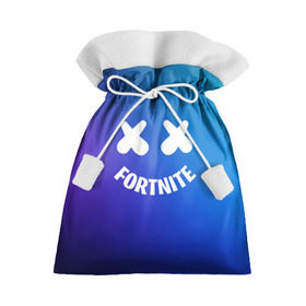Подарочный 3D мешок с принтом FORTNITE x MARSHMELLO в Санкт-Петербурге, 100% полиэстер | Размер: 29*39 см | 2019 | armor | armour | cybersport | esport | fortnite | game | llama | logo | броня | игра | киберспорт | лама | фиолетовый | фирменные цвета | фортнайт