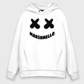 Мужское худи Oversize хлопок с принтом MARSHMELLO в Санкт-Петербурге, френч-терри — 70% хлопок, 30% полиэстер. Мягкий теплый начес внутри —100% хлопок | боковые карманы, эластичные манжеты и нижняя кромка, капюшон на магнитной кнопке | dj | marshmello | usa | америка | клубная музыка | маршмелло | музыка | музыкант