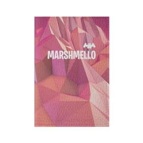 Обложка для паспорта матовая кожа с принтом Marshmello в Санкт-Петербурге, натуральная матовая кожа | размер 19,3 х 13,7 см; прозрачные пластиковые крепления | chris comstock | electronic | joytime iii | marshmallow | marshmello | клубная | маршмелло | маршмеллоу | электронная музыка