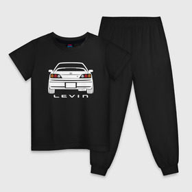 Детская пижама хлопок с принтом Toyota Levin AE111 в Санкт-Петербурге, 100% хлопок |  брюки и футболка прямого кроя, без карманов, на брюках мягкая резинка на поясе и по низу штанин
 | Тематика изображения на принте: 