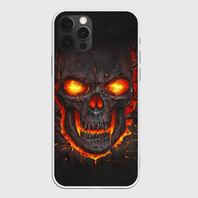 Чехол для iPhone 12 Pro Max с принтом Skull Lava в Санкт-Петербурге, Силикон |  | Тематика изображения на принте: dead | demon | devil | executioner | metal | punisher | rap | rock | satan | skull | swag | каратель | метал | палач | рок | скелет | череп