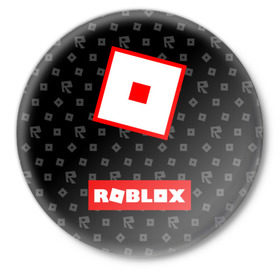 Значок с принтом ROBLOX в Санкт-Петербурге,  металл | круглая форма, металлическая застежка в виде булавки | Тематика изображения на принте: game | gamer | logo | minecraft | roblox | simulator | игра | конструктор | лого | симулятор | строительство | фигура