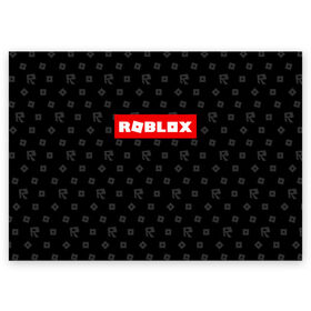 Поздравительная открытка с принтом ROBLOX в Санкт-Петербурге, 100% бумага | плотность бумаги 280 г/м2, матовая, на обратной стороне линовка и место для марки
 | game | gamer | logo | minecraft | roblox | simulator | игра | конструктор | лого | симулятор | строительство | фигура