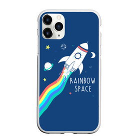 Чехол для iPhone 11 Pro Max матовый с принтом Rainbow space в Санкт-Петербурге, Силикон |  | Тематика изображения на принте: children | drawing | fire | flight | infinity | moon | planets | rainbow | rocket | space | stars | train | universe | wh | белый | бесконечность | вселенная | детский | звезды | космос | луна | надпись | огонь | планеты | полет | радуга | ракета | рисуно