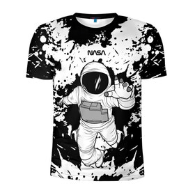 Мужская футболка 3D спортивная с принтом NASA в Санкт-Петербурге, 100% полиэстер с улучшенными характеристиками | приталенный силуэт, круглая горловина, широкие плечи, сужается к линии бедра | Тематика изображения на принте: nasa | астронавт | звезды | земля | космонавт | космос | луна | марс | наса | планета | роскосмос | созвездие | шатл