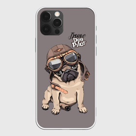 Чехол для iPhone 12 Pro Max с принтом Brave dog pilot в Санкт-Петербурге, Силикон |  | animal | beautiful | brave | childish | cute | dog | emblem | helmet | homemade | kid | pilot | pug | белый | детский | домашнее | животное | красивый | лётчик | малыш | милый | мопс | надпись | очки | пилот | рисунок | собака | текст | фон | хр