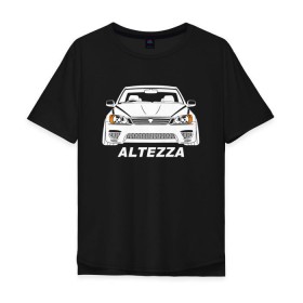 Мужская футболка хлопок Oversize с принтом Toyota Altezza в Санкт-Петербурге, 100% хлопок | свободный крой, круглый ворот, “спинка” длиннее передней части | altezza | toyota | toyota altezza