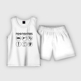 Детская пижама с шортами хлопок с принтом Foo Fighters в Санкт-Петербурге,  |  | Тематика изображения на принте: foo fighters | nirvana | альтернативный рок | группы | дейв грол | музыка | постгранж | рок | хард рок
