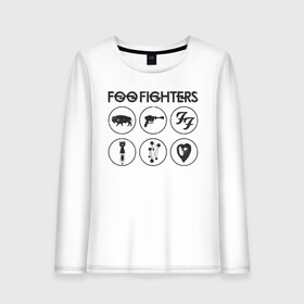 Женский лонгслив хлопок с принтом Foo Fighters в Санкт-Петербурге, 100% хлопок |  | foo fighters | nirvana | альтернативный рок | группы | дейв грол | музыка | постгранж | рок | хард рок