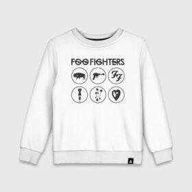 Детский свитшот хлопок с принтом Foo Fighters в Санкт-Петербурге, 100% хлопок | круглый вырез горловины, эластичные манжеты, пояс и воротник | foo fighters | nirvana | альтернативный рок | группы | дейв грол | музыка | постгранж | рок | хард рок