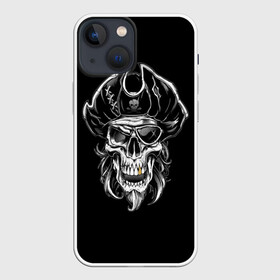 Чехол для iPhone 13 mini с принтом Пиратский череп в Санкт-Петербурге,  |  | dead | demon | devil | executioner | metal | pirat | punisher | rap | rock | satan | sea | skull | swag | каратель | метал | море | океан | палач | пират | рок | скелет | череп