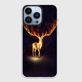 Чехол для iPhone 13 Pro с принтом Огненный олень в Санкт-Петербурге,  |  | deer | fire | flame | horns | огонь | пламя | рога