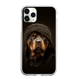 Чехол для iPhone 11 Pro матовый с принтом Ротвейлер в капюшоне  в Санкт-Петербурге, Силикон |  | Тематика изображения на принте: rottweiler | капюшон | молоссы | пастух | пёс | собака | щенок