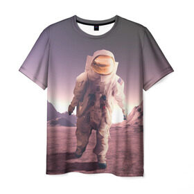 Мужская футболка 3D с принтом На Марсе в Санкт-Петербурге, 100% полиэфир | прямой крой, круглый вырез горловины, длина до линии бедер | big | арт | крупные арты | крупные принты | сумасшедшие арты
