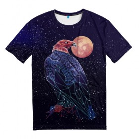 Мужская футболка 3D с принтом Птичка в Санкт-Петербурге, 100% полиэфир | прямой крой, круглый вырез горловины, длина до линии бедер | big | арт | крупные арты | крупные принты | сумасшедшие арты