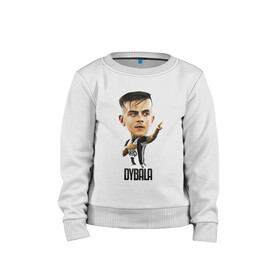 Детский свитшот хлопок с принтом Dybala в Санкт-Петербурге, 100% хлопок | круглый вырез горловины, эластичные манжеты, пояс и воротник | champion | cr7 | cristiano | game | goal | italy | juventus | madrid | real | ronaldo | spain | team | буффон | гол | дибала | золотой мяч | игрок | испания | италия | криштиану | мадрид | португалия | реал | роналду | спорт | тренер | футбол | 