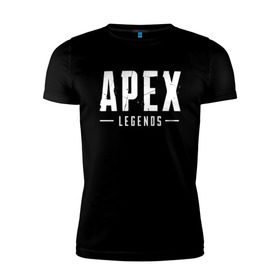 Мужская футболка премиум с принтом APEX LEGENDS в Санкт-Петербурге, 92% хлопок, 8% лайкра | приталенный силуэт, круглый вырез ворота, длина до линии бедра, короткий рукав | apex | apex legends | battle | battle royal | titanfall | апекс | апекс легендс | батл рояль | битва | война | королевская битва