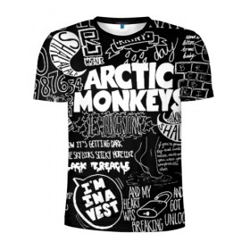 Мужская футболка 3D спортивная с принтом Arctic Monkeys в Санкт-Петербурге, 100% полиэстер с улучшенными характеристиками | приталенный силуэт, круглая горловина, широкие плечи, сужается к линии бедра | arctic monkeys | алекс тёрнер | арктик манкиз | группы | джейми кук | инди | музыка | мэтт хелдерс | ник омэлли | постпанк | рок