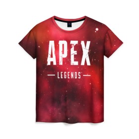 Женская футболка 3D с принтом APEX Legends в Санкт-Петербурге, 100% полиэфир ( синтетическое хлопкоподобное полотно) | прямой крой, круглый вырез горловины, длина до линии бедер | 2 | 2019 | 3 | apex | game | legends | titanfall | игра | титанфолл