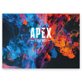 Поздравительная открытка с принтом Apex Legends в Санкт-Петербурге, 100% бумага | плотность бумаги 280 г/м2, матовая, на обратной стороне линовка и место для марки
 | Тематика изображения на принте: apex | battle royale | legends | titanfall | апекс | легенды