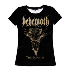 Женская футболка 3D с принтом Behemoth в Санкт-Петербурге, 100% полиэфир ( синтетическое хлопкоподобное полотно) | прямой крой, круглый вырез горловины, длина до линии бедер | behemoth | black metal | death metal | inferno | nergal | orion | seth | блэк метал | группы | дэт метал | метал | музыка | рок