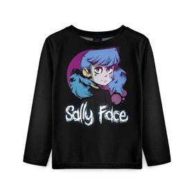 Детский лонгслив 3D с принтом Sally Face (15) в Санкт-Петербурге, 100% полиэстер | длинные рукава, круглый вырез горловины, полуприлегающий силуэт
 | Тематика изображения на принте: face | fisher | larry johnson | mask | sally | sally face | sally fisher | демоны | духи | маска | призраки | салли | салли фейс | салли фишер | фейс