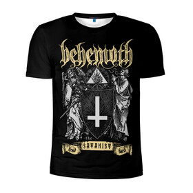Мужская футболка 3D спортивная с принтом Behemoth в Санкт-Петербурге, 100% полиэстер с улучшенными характеристиками | приталенный силуэт, круглая горловина, широкие плечи, сужается к линии бедра | behemoth | black metal | death metal | inferno | nergal | orion | seth | блэк метал | группы | дэт метал | метал | музыка | рок
