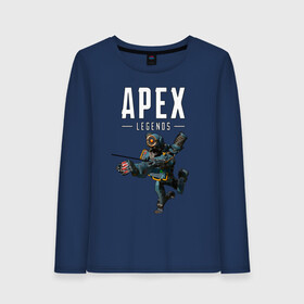 Женский лонгслив хлопок с принтом APEX - Pathfinder в Санкт-Петербурге, 100% хлопок |  | apex | apex legends | battle royale | br | games | new | titanfall | ttf | апекс | апех | бангалор | батл рояль | бладхаунд | игры | каустик | лайфлайн | мираж | рэйф | тайтанфол | титанфол