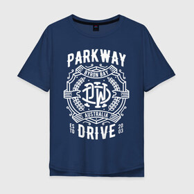 Мужская футболка хлопок Oversize с принтом Parkway Drive в Санкт-Петербурге, 100% хлопок | свободный крой, круглый ворот, “спинка” длиннее передней части | 