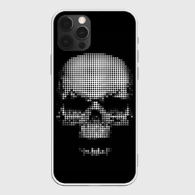 Чехол для iPhone 12 Pro Max с принтом Череп в Санкт-Петербурге, Силикон |  | background | black | day of the dead | death | drawing | graphics | h | halloween | points | raster | skeleton | skull | symbol | teeth | взгляд | графика | день мертвых | зубы | мексика | праздник | растр | рисунок | символ | скелет | точки | фо