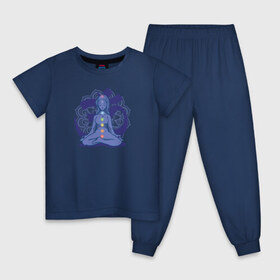 Детская пижама хлопок с принтом Чакра в Санкт-Петербурге, 100% хлопок |  брюки и футболка прямого кроя, без карманов, на брюках мягкая резинка на поясе и по низу штанин
 | индия | индуизм | йога | прана | тантра | чакра | чакры