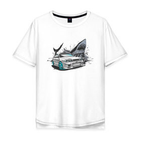 Мужская футболка хлопок Oversize с принтом Toyota Chaser 100 в Санкт-Петербурге, 100% хлопок | свободный крой, круглый ворот, “спинка” длиннее передней части | chaser 100 | toyota | toyota chaser | toyota chaser 100