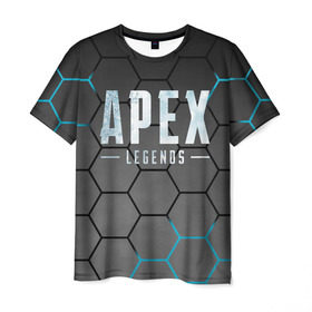 Мужская футболка 3D с принтом Apex Legends в Санкт-Петербурге, 100% полиэфир | прямой крой, круглый вырез горловины, длина до линии бедер | Тематика изображения на принте: apex | battle royale | legends | titanfall | апекс | легенды | тайтанфол | титанфол