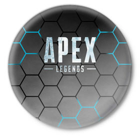 Значок с принтом Apex Legends в Санкт-Петербурге,  металл | круглая форма, металлическая застежка в виде булавки | Тематика изображения на принте: apex | battle royale | legends | titanfall | апекс | легенды | тайтанфол | титанфол