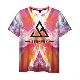 Мужская футболка 3D с принтом Legends Apex в Санкт-Петербурге, 100% полиэфир | прямой крой, круглый вырез горловины, длина до линии бедер | apex | battle royale | legends | titanfall | апекс | легенды | тайтанфол | титанфол