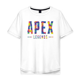 Мужская футболка хлопок Oversize с принтом Acid Legends в Санкт-Петербурге, 100% хлопок | свободный крой, круглый ворот, “спинка” длиннее передней части | Тематика изображения на принте: apex | battle royale | legends | titanfall | апекс | легенды | тайтанфол | титанфол