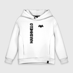 Детское худи Oversize хлопок с принтом Marshmello в Санкт-Петербурге, френч-терри — 70% хлопок, 30% полиэстер. Мягкий теплый начес внутри —100% хлопок | боковые карманы, эластичные манжеты и нижняя кромка, капюшон на магнитной кнопке | christopher comstock | dj | marshmello | music | диджей | клубная музыка | клубняк | крис комсток | логотип | маршмэллоу | музыка