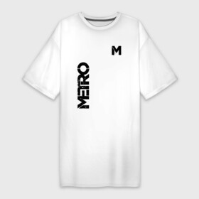 Платье-футболка хлопок с принтом METRO в Санкт-Петербурге,  |  | exodus | horror | metro 2033 | metro exodus | survival | игры | исход | метро | метро 2035