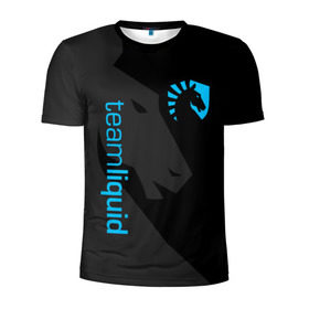 Мужская футболка 3D спортивная с принтом TEAM LIQUID в Санкт-Петербурге, 100% полиэстер с улучшенными характеристиками | приталенный силуэт, круглая горловина, широкие плечи, сужается к линии бедра | Тематика изображения на принте: 2019 | blue | cybersport | esport | liquid | logo | pro league | team | team liquid | киберспорт | логотип | тим ликвид | фирменные цвета