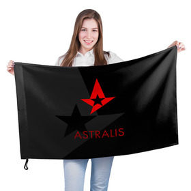 Флаг 3D с принтом ASTRALIS в Санкт-Петербурге, 100% полиэстер | плотность ткани — 95 г/м2, размер — 67 х 109 см. Принт наносится с одной стороны | action | astralis | awp | counter strike | cs go | cs go global offensive | cybersport | faze clan | game | gamer | hyper beast | shooter | skin | team liquid | киберспорт | оружие | скины