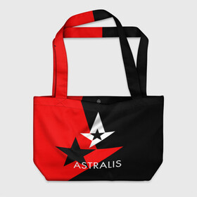 Пляжная сумка 3D с принтом ASTRALIS в Санкт-Петербурге, 100% полиэстер | застегивается на металлическую кнопку; внутренний карман застегивается на молнию. Стенки укреплены специальным мягким материалом, чтобы защитить содержимое от несильных ударов
 | action | astralis | awp | counter strike | cs go | cs go global offensive | cybersport | faze clan | game | gamer | hyper beast | shooter | skin | team liquid | киберспорт | оружие | скины