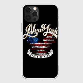 Чехол для iPhone 12 Pro Max с принтом New York state of mind в Санкт-Петербурге, Силикон |  | background | best | black | cool | drawing | eagle | flag | graphics | inscription | new york | ribbon | state of mind | text | usa | wings | графика | крутой | крылья | лента | лучший | надпись | нью йорк | орел | рисунок | состояние души | сша | текст |