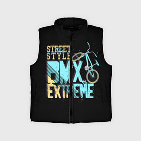 Детский жилет утепленный 3D с принтом Street style в Санкт-Петербурге,  |  | background | bike | black | bmx | drawing | extreme | graphics | movement | power | splashes | sport | spots | street | style | брызги | велосипед | графика | движение | жёлтый | надпись | пятна | рисунок | сила | синий | спорт | стиль | текст | уличный |