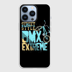 Чехол для iPhone 13 Pro с принтом Street style в Санкт-Петербурге,  |  | background | bike | black | bmx | drawing | extreme | graphics | movement | power | splashes | sport | spots | street | style | брызги | велосипед | графика | движение | жёлтый | надпись | пятна | рисунок | сила | синий | спорт | стиль | текст | уличный |