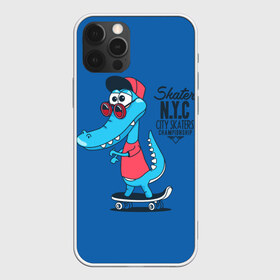 Чехол для iPhone 12 Pro Max с принтом Skate NYC в Санкт-Петербурге, Силикон |  | Тематика изображения на принте: freestyle | n | skateboard | бейсболка | город | графика | движение | дикий | доска | животное | колёса | красный | крокодил | крутой | надпись | нью йорк | очки | рисунок | ролики | сила | синий | скейтборд | спорт